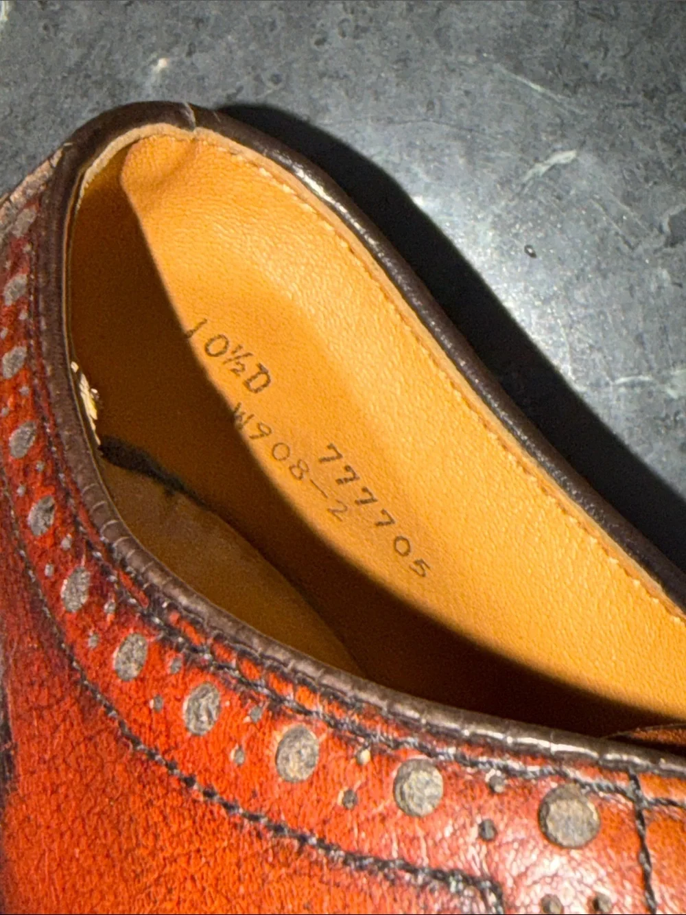 Vintage 10.5 D Classic Men’s Wingtip Dress Shoes - Brown